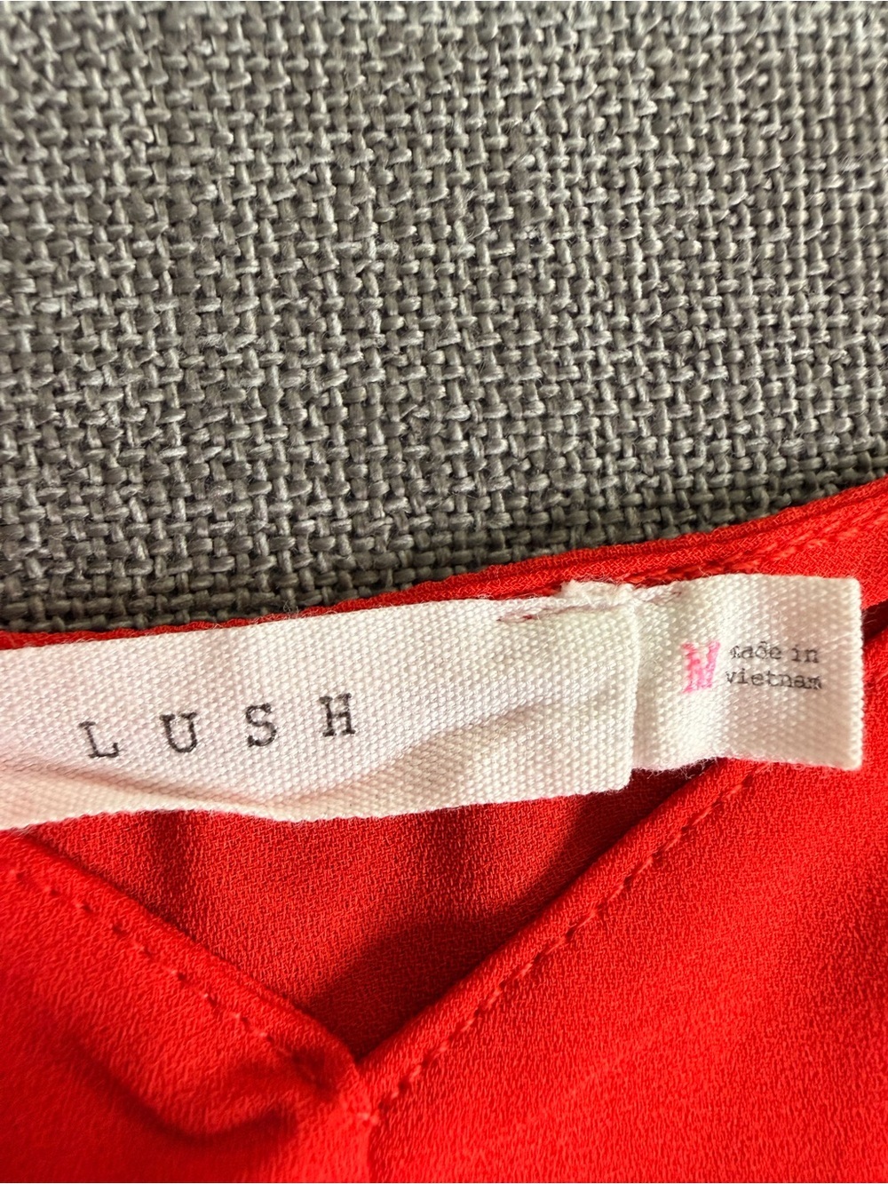 Lush Red Twist-Knot Spaghetti Strap Cami Size Medium - Picture 6 of 6